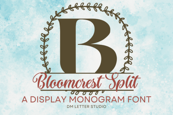 Bloomcrest Split Monogram: A Serif Font for Modern Branding