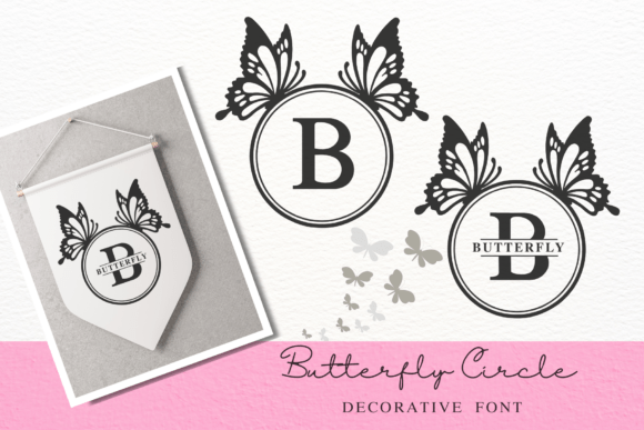 Butterfly Circle Monogram Font: A Delight for Digital Design