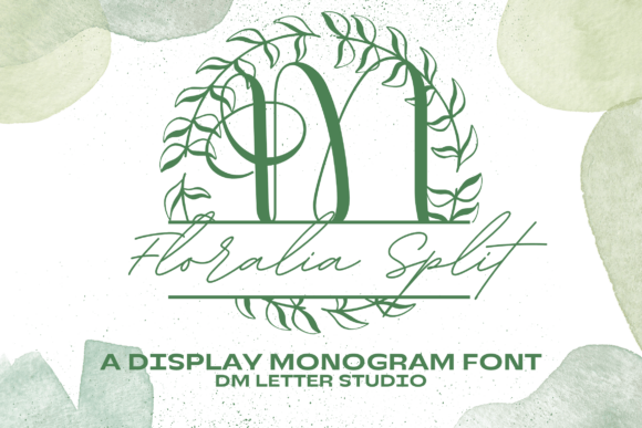 Floral Elegance in Type: The Floralia Split Monogram Font