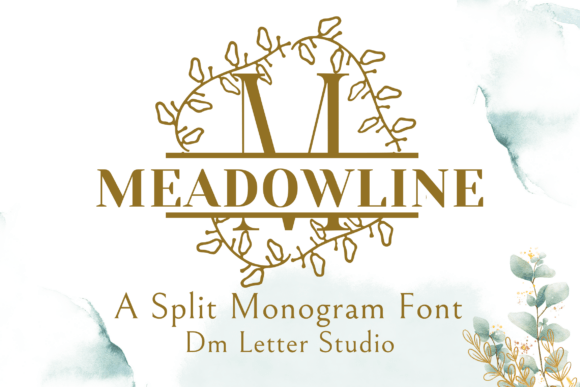 Meadowline Split Monogram: A Serif Font for Modern Web Design