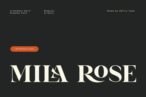 Milarose Regular: A Serif Font for Timeless Digital Design