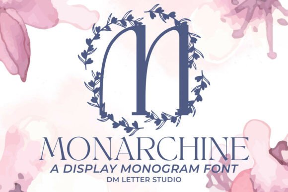 Monarchine Monogram: A Regal Font for Crafters and Designers