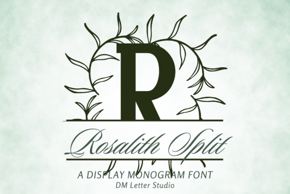Rosalith Split Monogram: A Serif Font for Creative Crafters