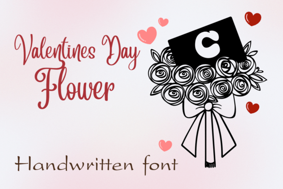 Valentines Day Flower Font for Branding Magic