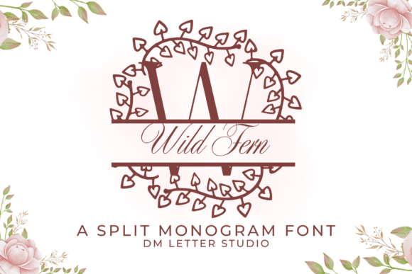 Wild Fern Split Monogram: A Serif Font for Elegant Web Design
